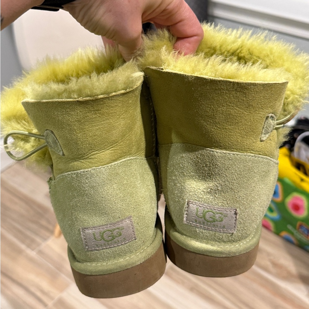 Ugg Mini Bailey Button boots - Lime Green hard to… - image 15